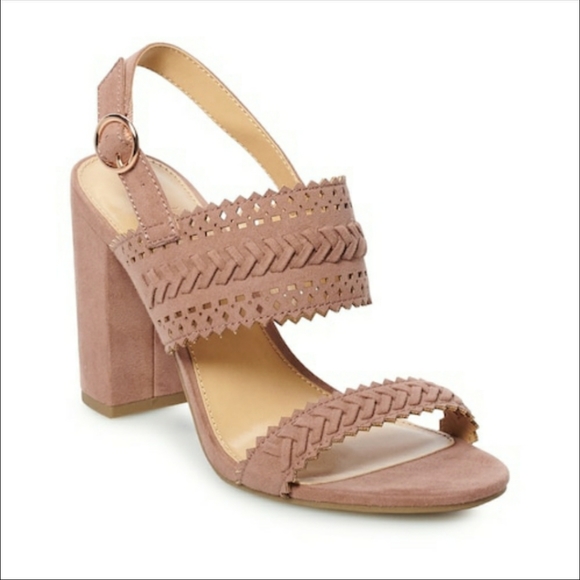 mauve sandal heels